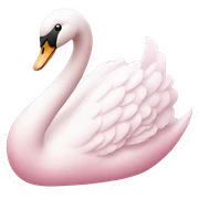 pastel pink swan  sticker