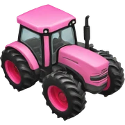 Pink tractor  sticker