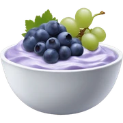 yoghurt bowl with grapes and blueberries sticker