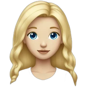Blond girl with blue eyes and light skin boy sticker