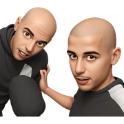 bald boys in realistic setting sticker