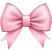 light pink ribbon bow sticker