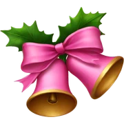 pink Christmas bells sticker
