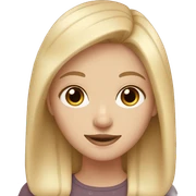 White girl with brown eyes with blond hair sticker