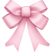light pink ribbon bow sticker