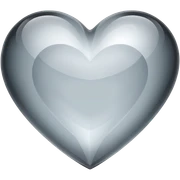 grey crystal heart sticker