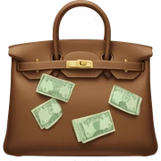 hermes birkin with money inside  sticker