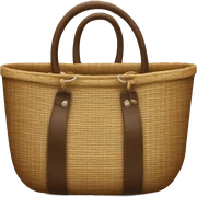 Woven brown beach bag sticker