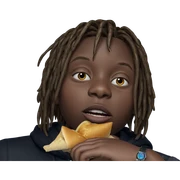boy with food and watch sticker