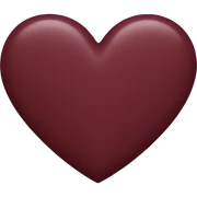Maroon heart sticker