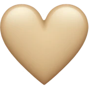 Beige heart sticker