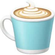 Pastel blue latte sticker