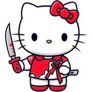 Hello kitty HORROR sticker