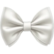 white satin bow sticker