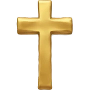 Gold cross sticker