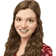 smiling girl outdoors with brown hair sticker
