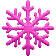 pink snowflak sticker