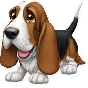 Basset hound sticker
