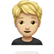 Blonde boy plays piano sticker