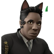 formal boy with animal ears sticker