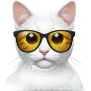 Cat with sunglasses sticker