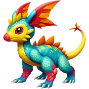 Colorful Exotic Pokémon-Fakémon-hybrid-creature (full body) sticker