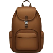 Brown backpack sticker