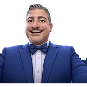 smiling boy in formal attire sticker