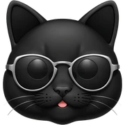 Cat with sunglasses sticker