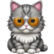 Cat with sunglasses sticker