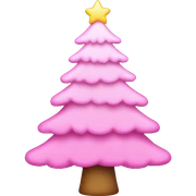 pink Christmas tree  sticker