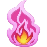 pink fire  sticker