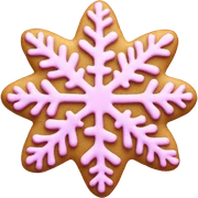 pink snowflake cookie  sticker