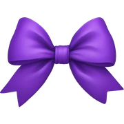 Purple bow sticker