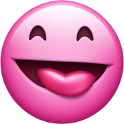 Pink smiley face with pink lips  sticker