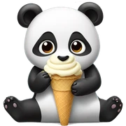 Panda eating ice cream sticker