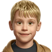 smiling blonde boy portrait sticker