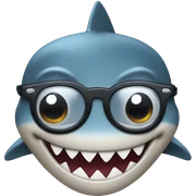 Shark with glasses sticker