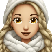 Winter beautiful girl white cozy  sticker