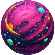 Cinematic Realistic abstract planet in space sticker