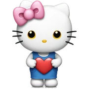 hello kitty with heart sticker