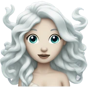 mermaid with white skin sticker