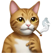 cat smoking sticker