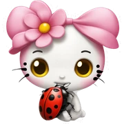 ladybug hello kitty sticker