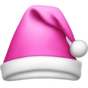 pink santa hat sticker