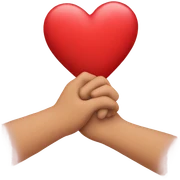 A heart hugging a heart  sticker
