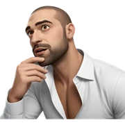 mature male in white shirt sticker