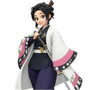 smiling girl with katana sticker
