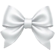 white satin bow sticker