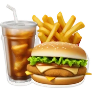 Mcchicken meal with French fries and soda  sticker
